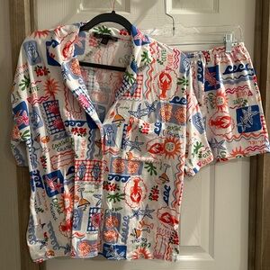 Midnight Bakery Nautical Print Pajama Set